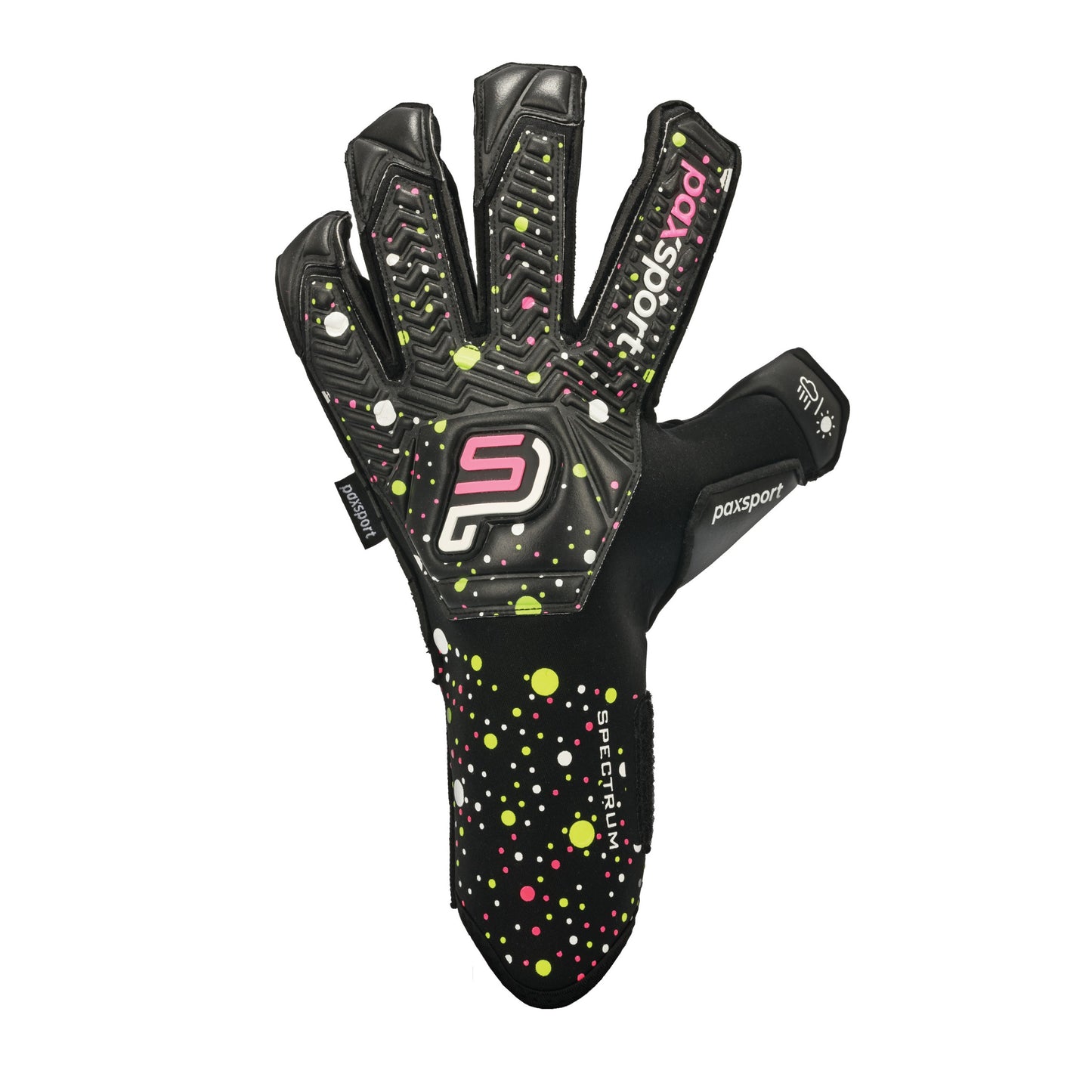 Spectrum | Black | Adult Goalkeeper Gloves | Hybrid Roll Finger | Giga Latex