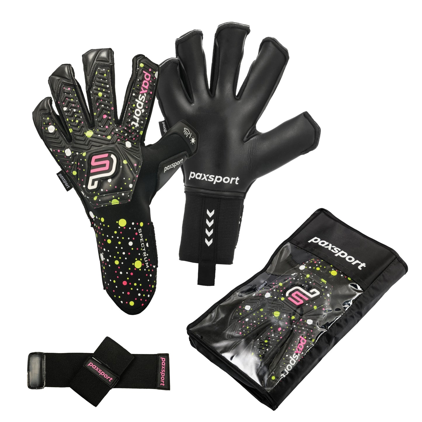 Spectrum | Black | Adult Goalkeeper Gloves | Hybrid Roll Finger | Giga Latex