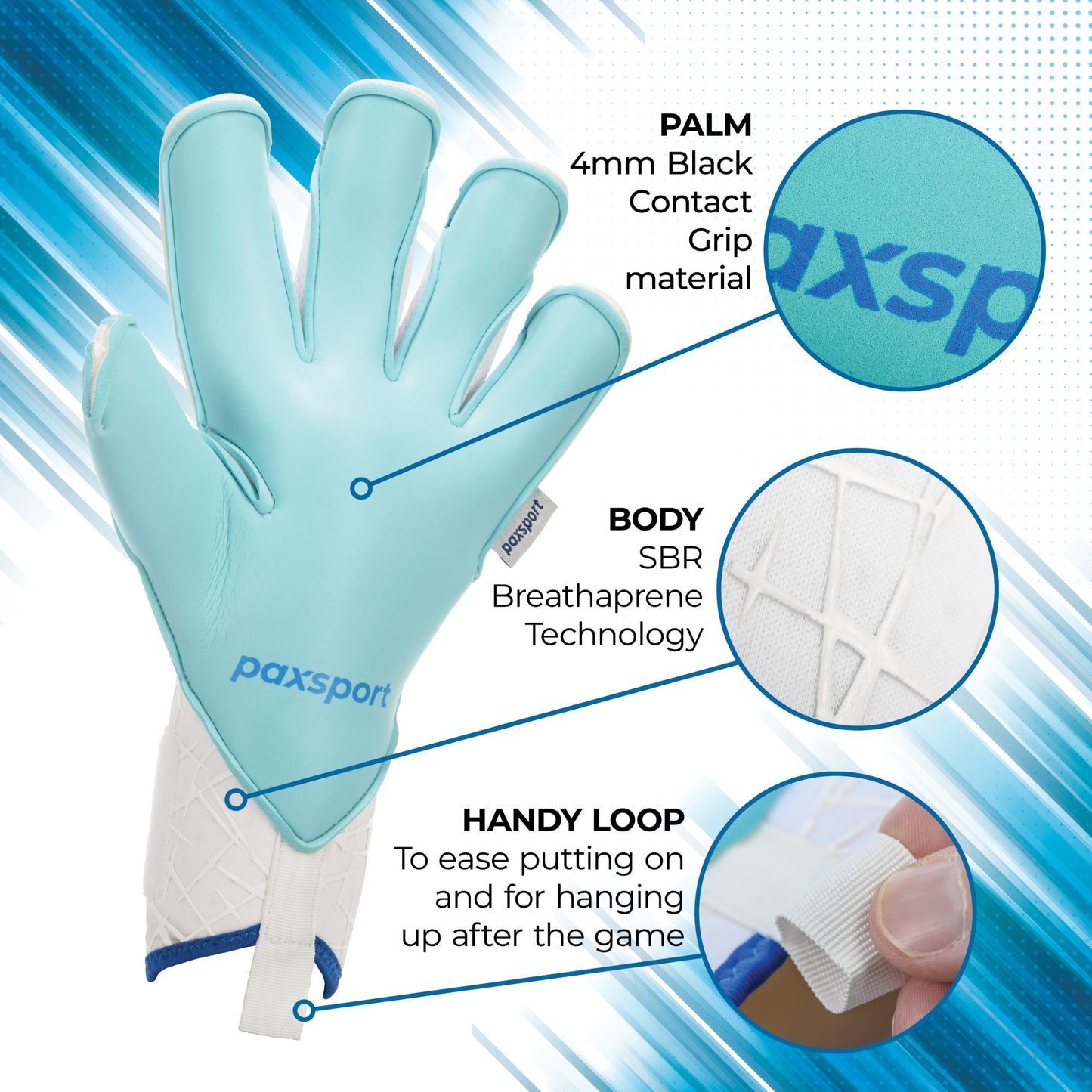 CLASSIC 2.0 | Aqua | Youth Goalkeeper Gloves | Roll Finger | NB Aqua Latex