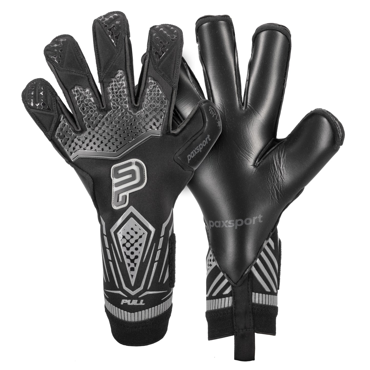 REACT | Black | Adult Goalkeeper Gloves | Hybrid Roll | Contact Grip