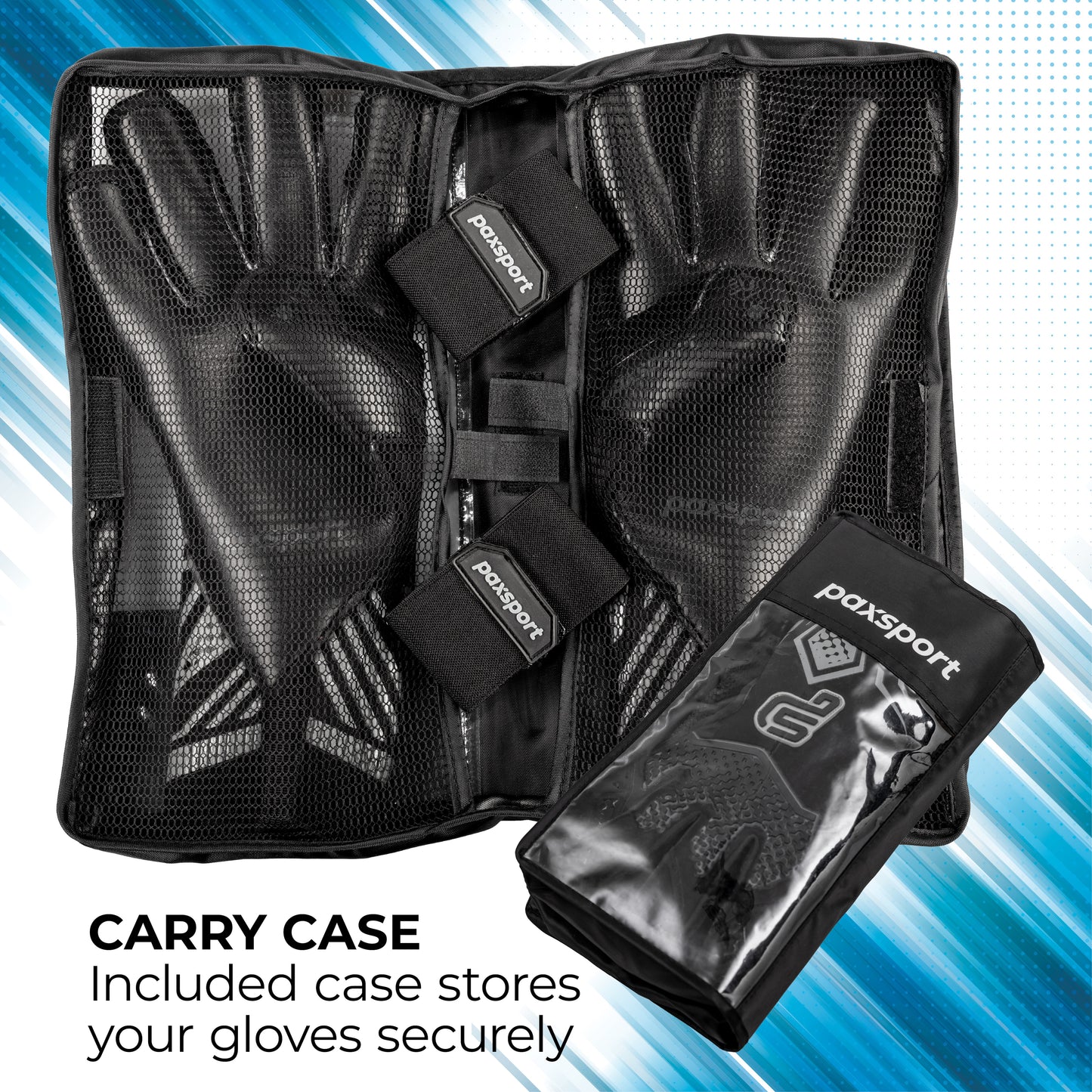 REACT | Black | Adult Goalkeeper Gloves | Hybrid Roll | Contact Grip