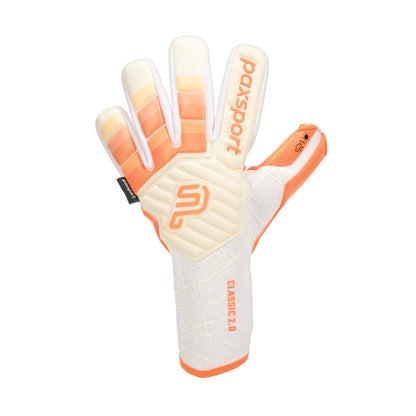 2 x Pairs of CLASSIC 2.0 | Orange | Youth Goalkeeper Gloves | Flat Cut | NB Latex