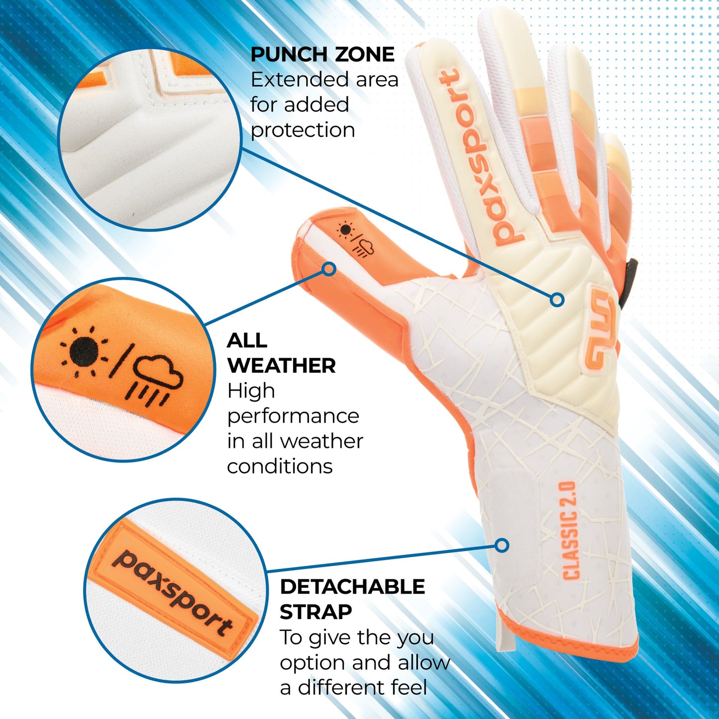 CLASSIC 2.0 | Orange | Youth Goalkeeper Gloves | Flat Cut | NB Latex