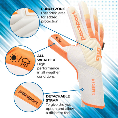 CLASSIC 2.0 | Orange | Youth Goalkeeper Gloves | Flat Cut | NB Latex