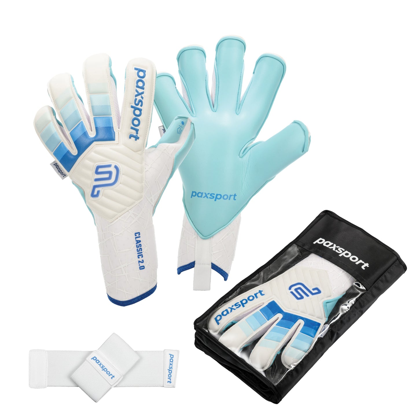 CLASSIC 2.0 | Aqua | Adult Goalkeeper Gloves | Roll Finger | Aqua Grip Latex