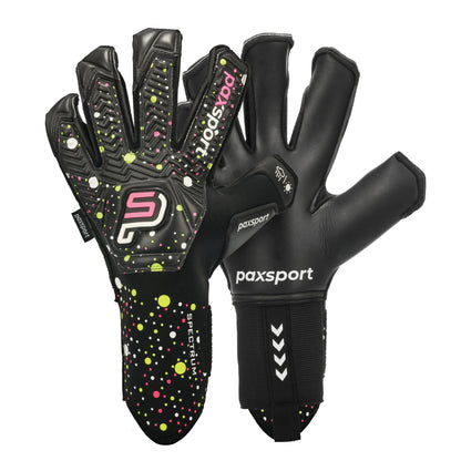 Spectrum | Black | Youth Goalkeeper Gloves | Hybrid Roll Finger | Sporty Latex