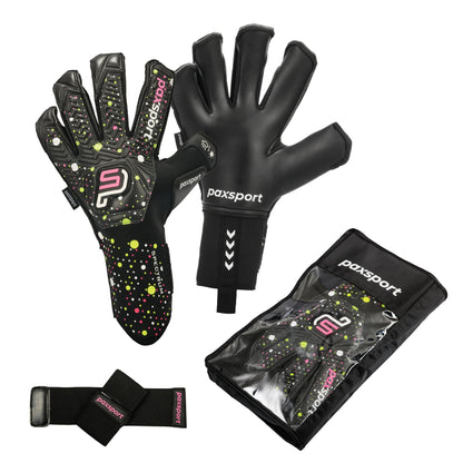 Spectrum | Black | Youth Goalkeeper Gloves | Hybrid Roll Finger | Sporty Latex