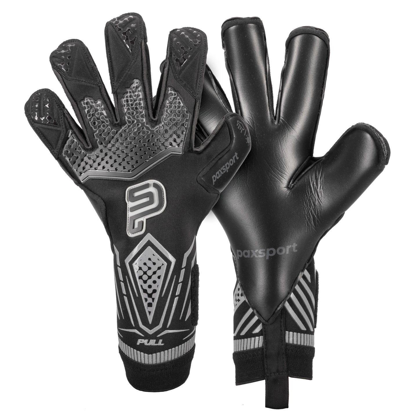 REACT | Black | Youth Goalkeeper Gloves | Hybrid Roll | Contact Grip