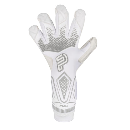 REACT | White | Adult Goalkeeper Gloves | Hybrid Roll | Contact Grip