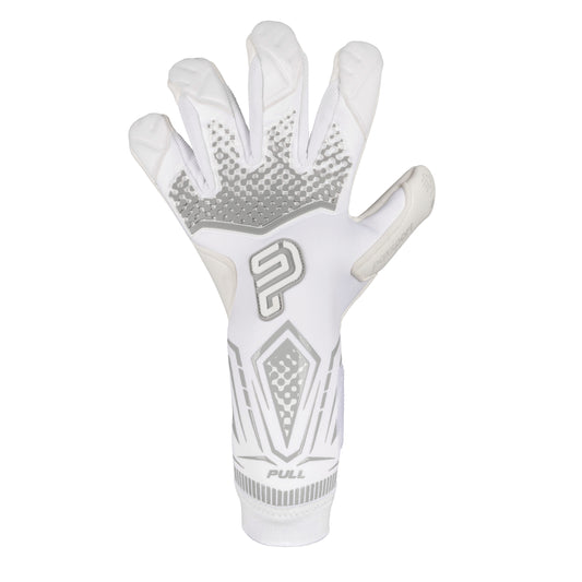 REACT | White | Adult Goalkeeper Gloves | Hybrid Roll | Contact Grip